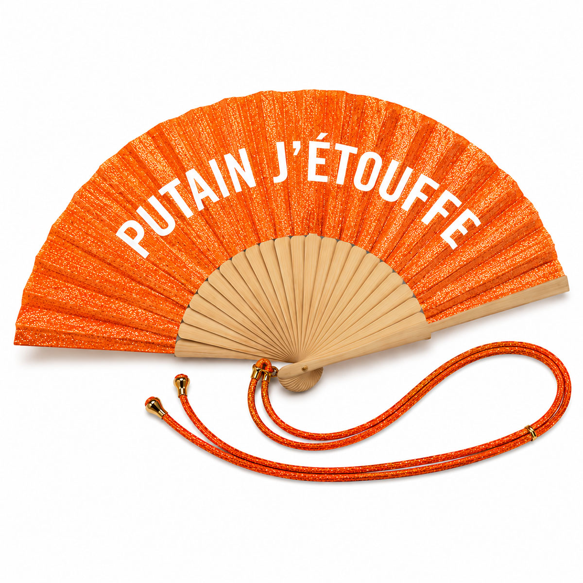 �ventail paillet� orange � Putain j��touffe �