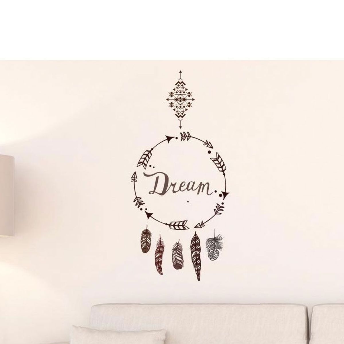 Stickers Boho Indien Attrape Rve Dream 1 planche de 50 x 70 cm