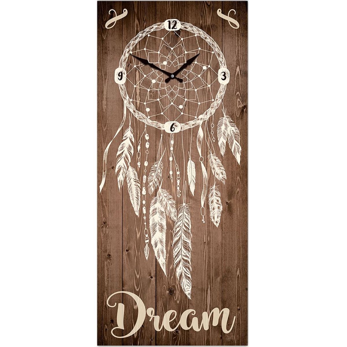 Horloge Boho en bois 70 cm - Attrape Rve Couleur bois