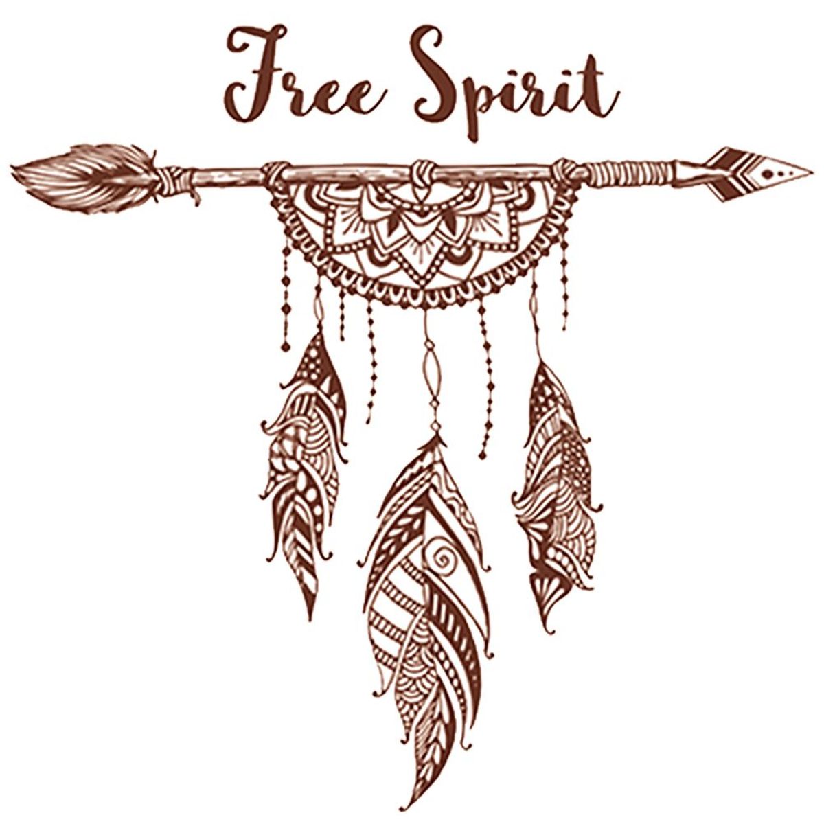 Sticker mural Attrape-rves Free Spirit - 1 planche 20 x 70 cm