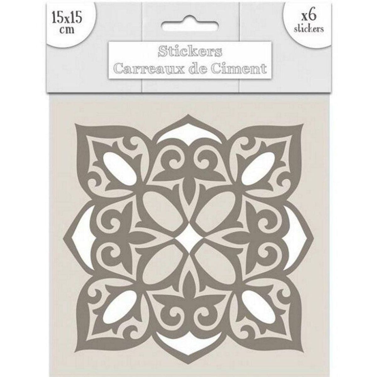 Stickers carreaux de ciment 15 x 15 cm - par 6