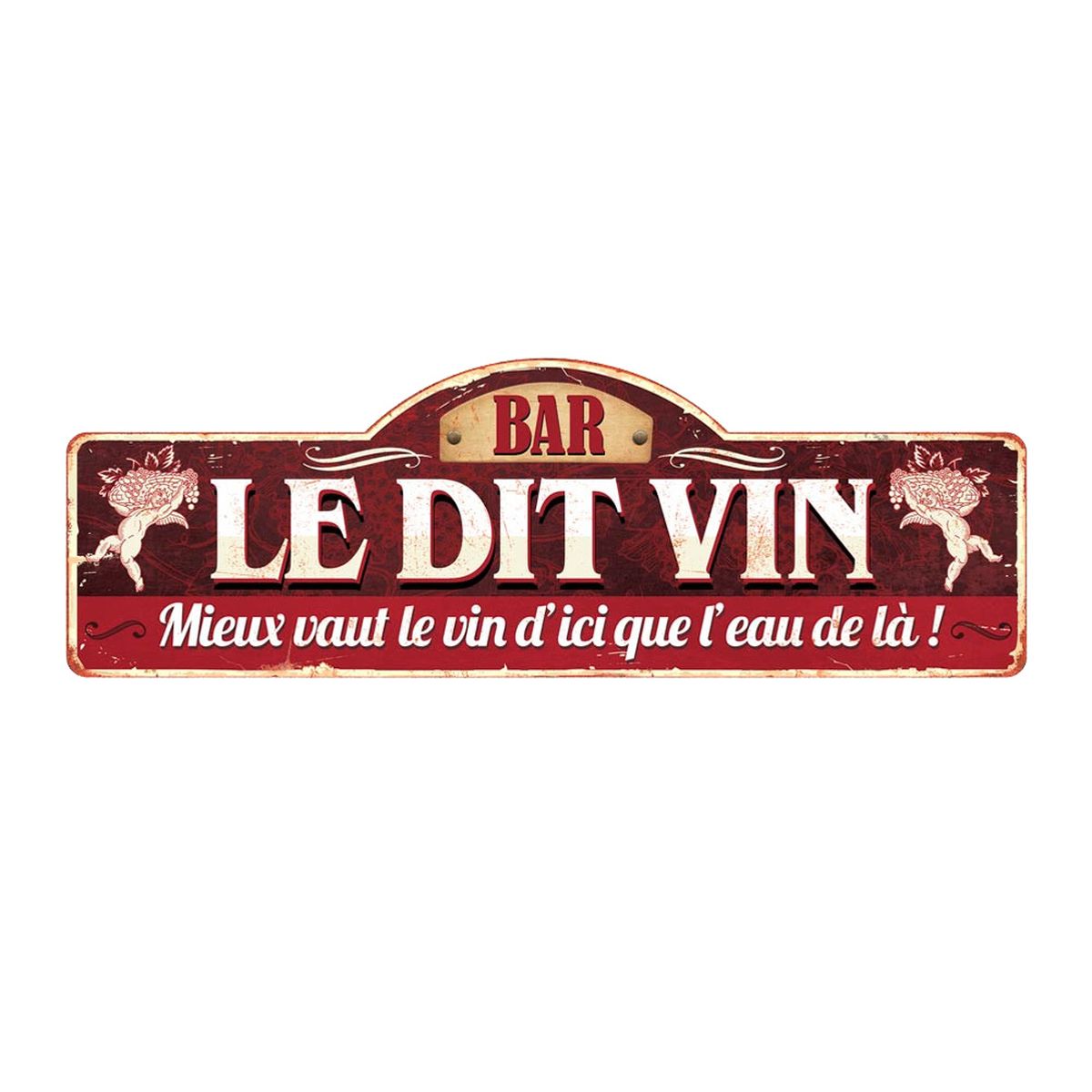 Plaque Dcorative Le Dit Vin - 90 cm