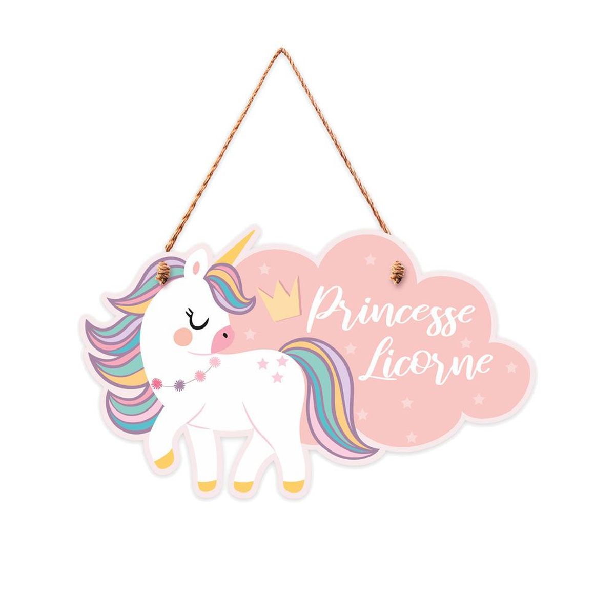 Plaque de porte - Princesse Licorne