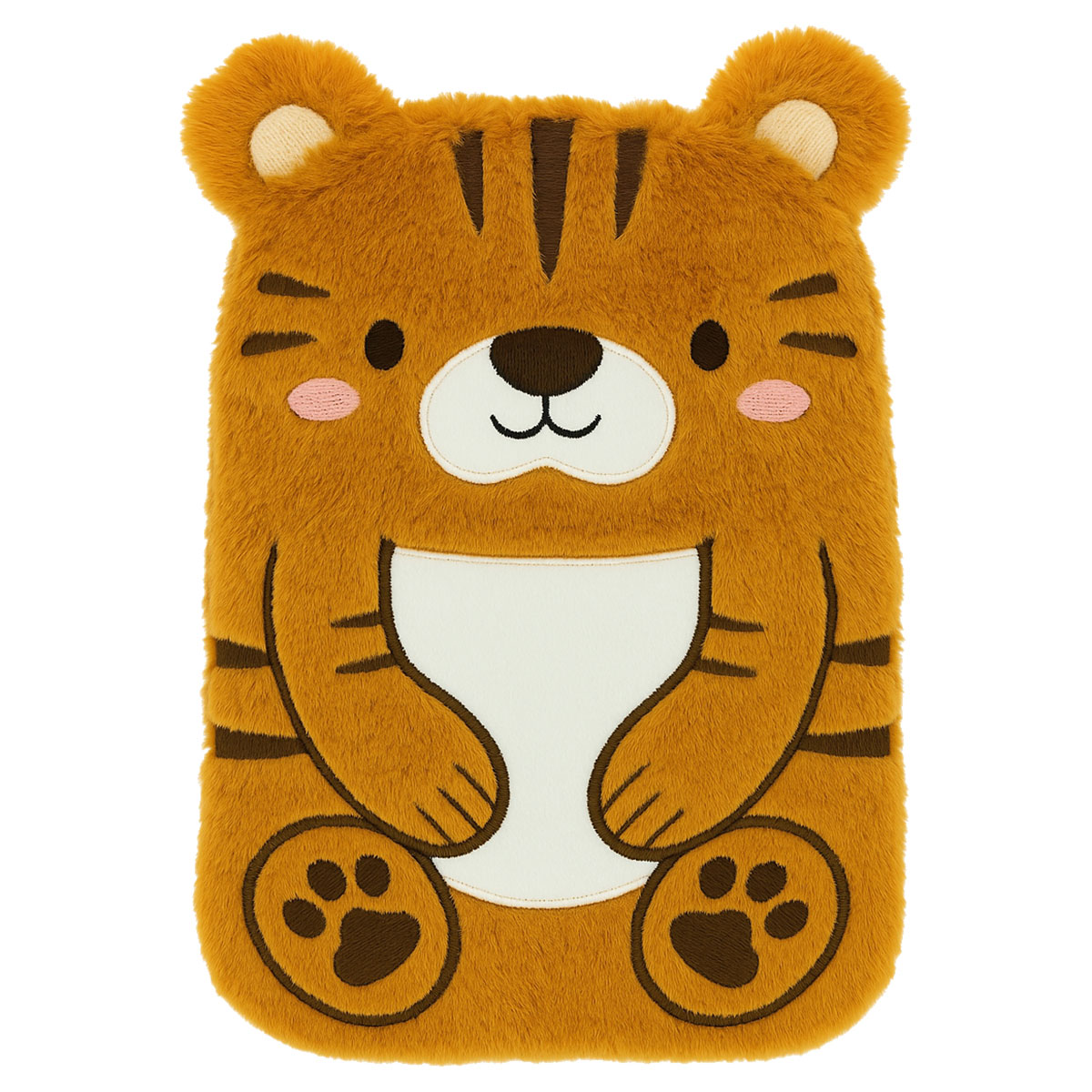 Bouillotte pour enfant tigre en fourrure douce  27 x 16 cm