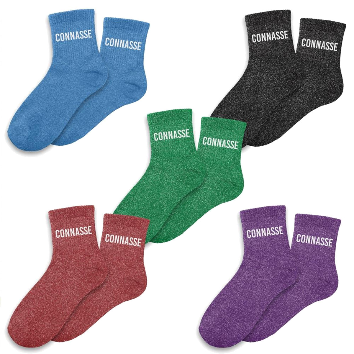 Lot de 5 Paires de Chaussettes Paillettes Connasse