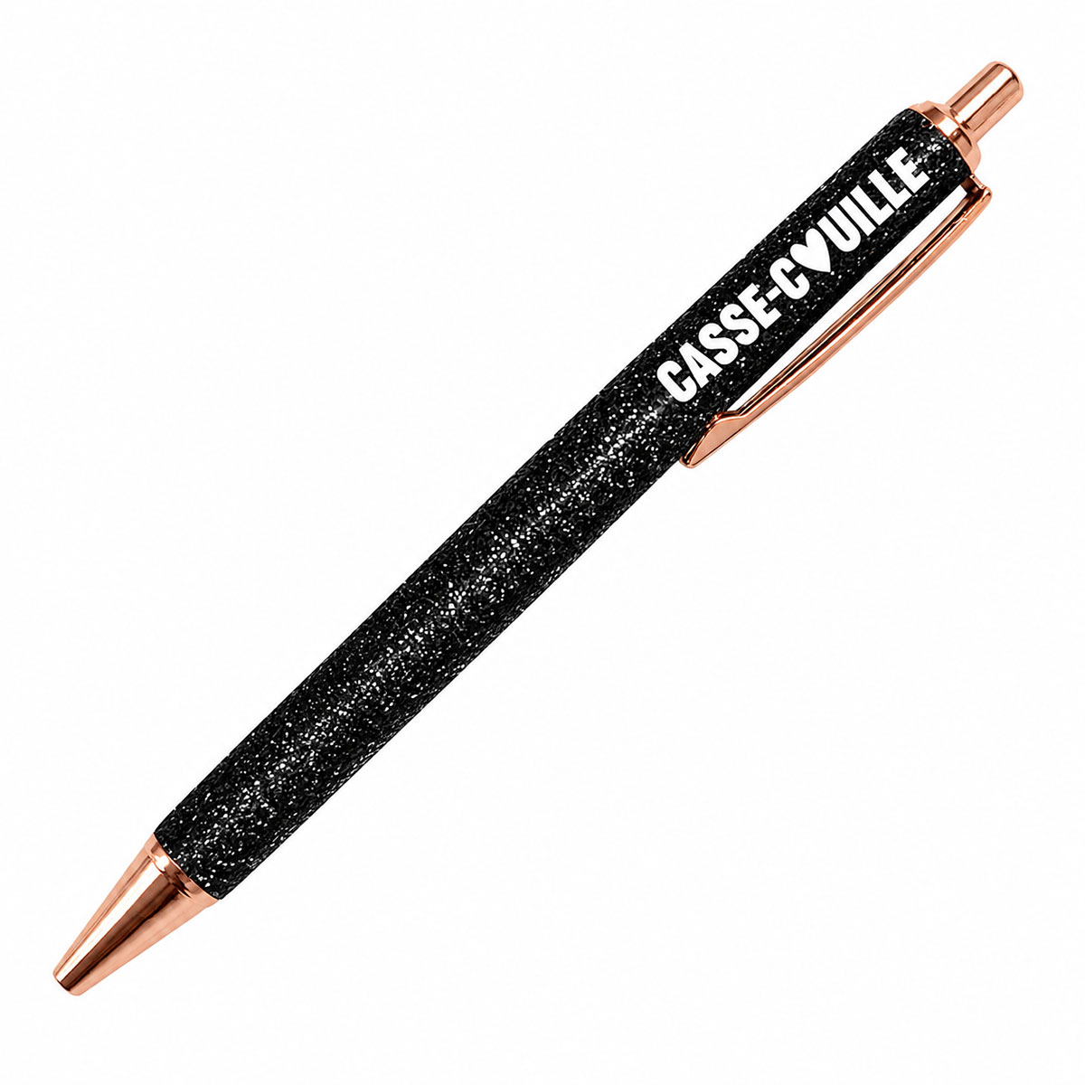 Stylo � paillettes noir Casse-couille