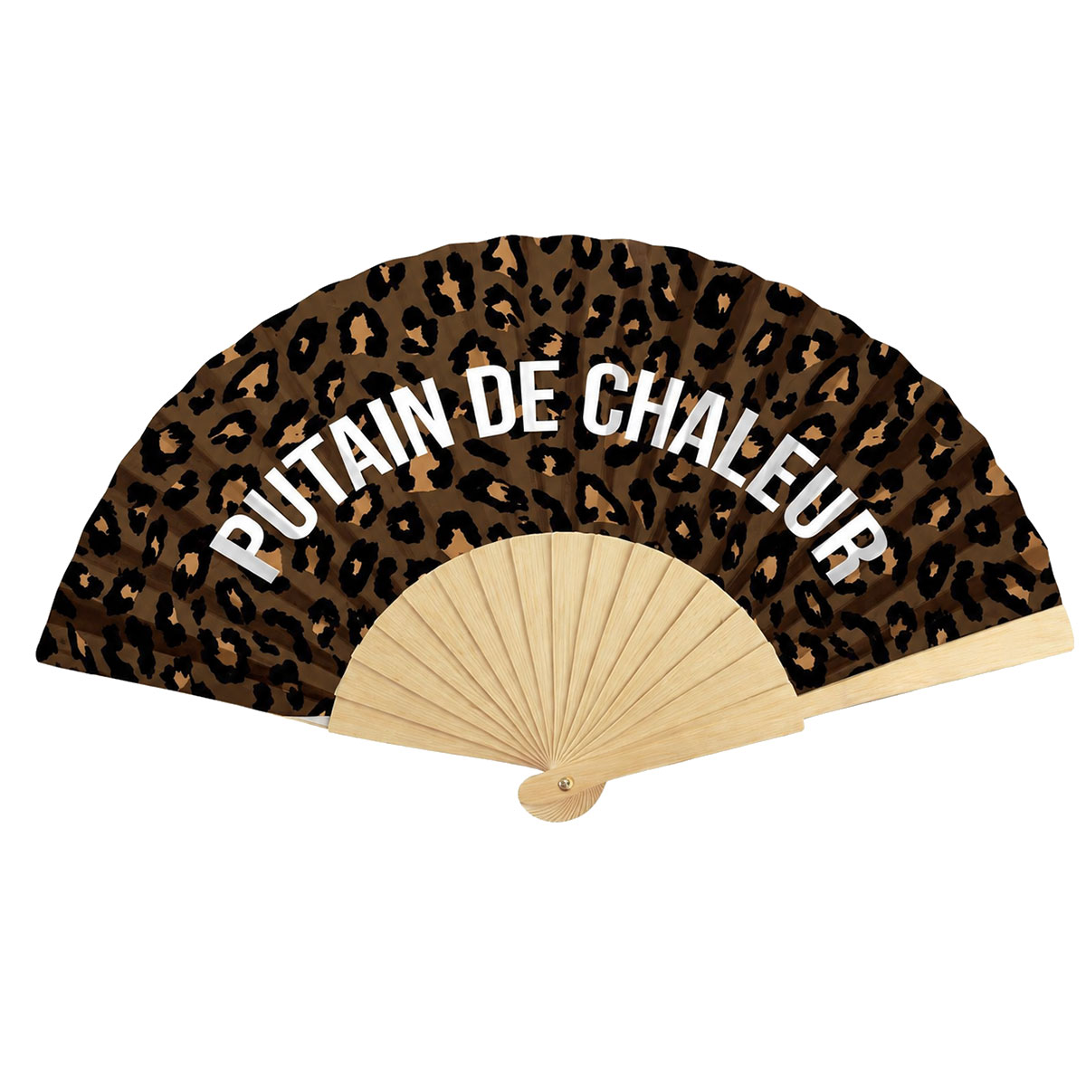 �ventail l�opard fantaisie marron