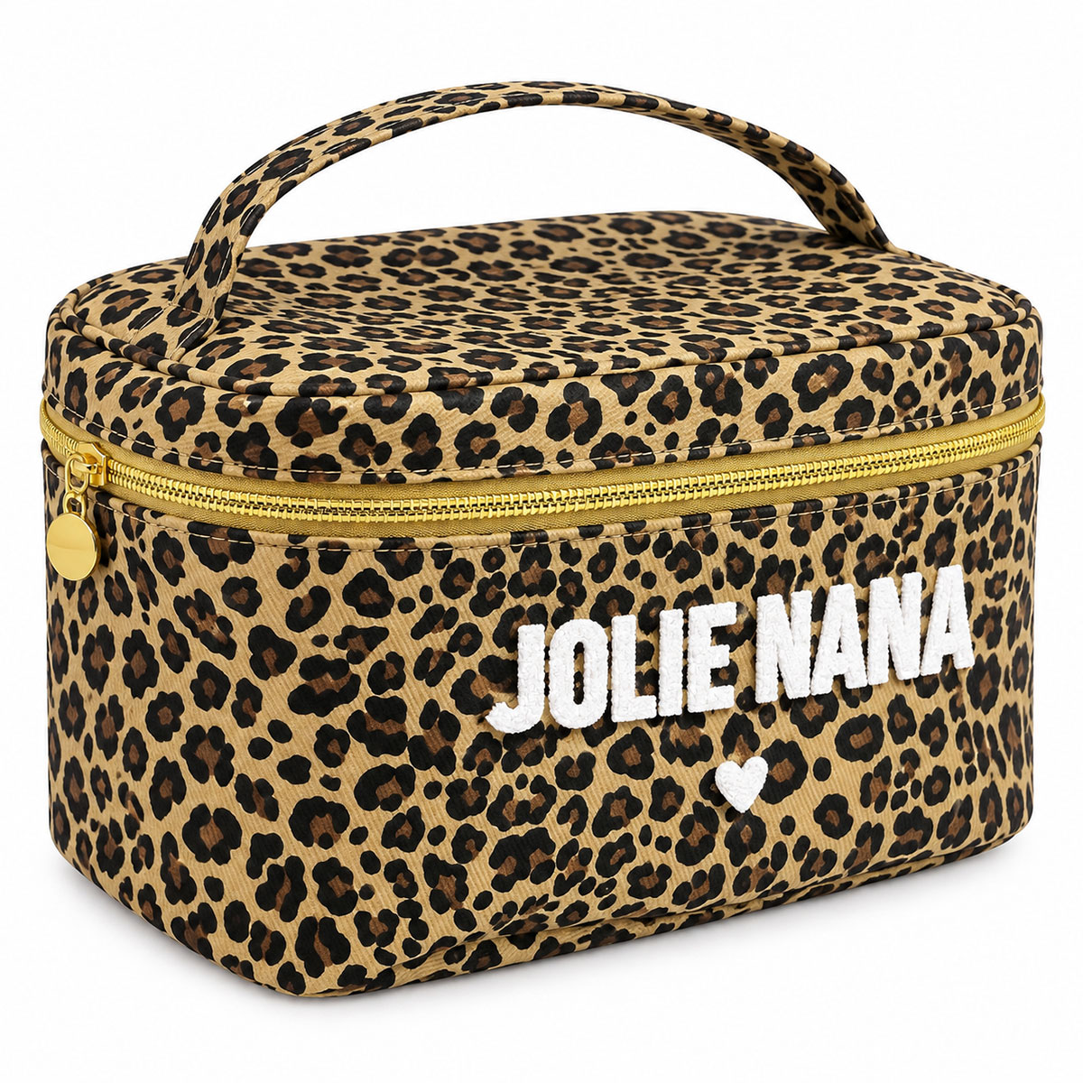 Vanity l�opard Jolie Nana avec inscription tuft�e