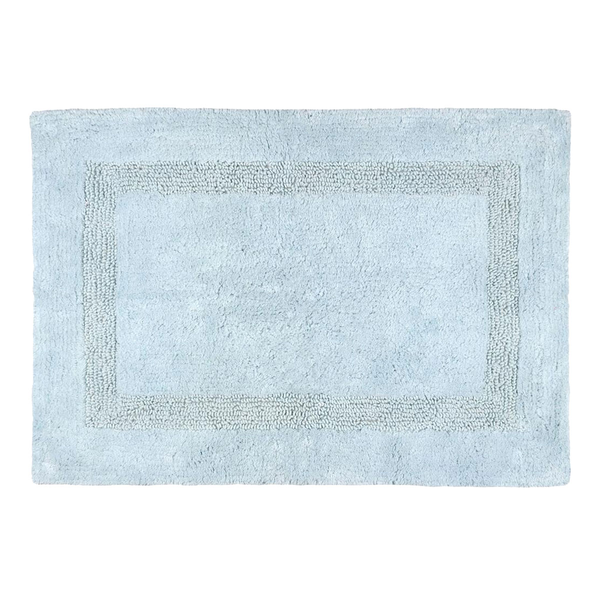 Tapis de bain en coton ultra moelleux Bleu ciel 50 x 80 cm