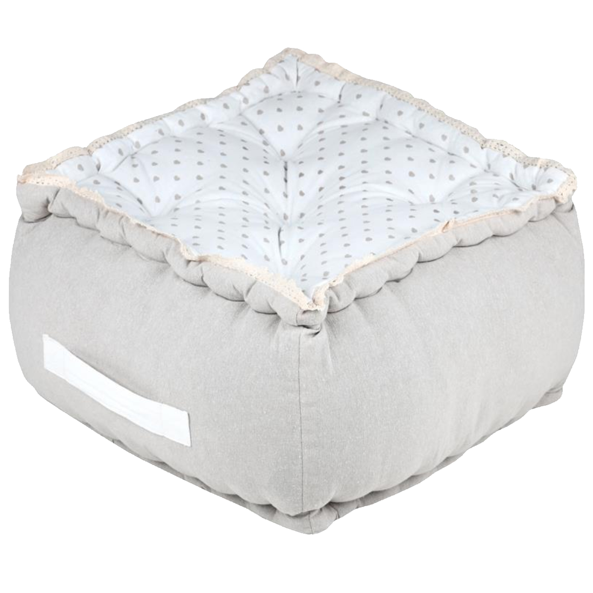 Pouf coussin de sol en coton 40 x 40 x 25 cm - brnice