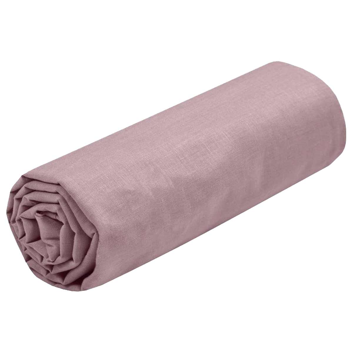 Drap housse Eden 160 x 200 cm - Vieux rose