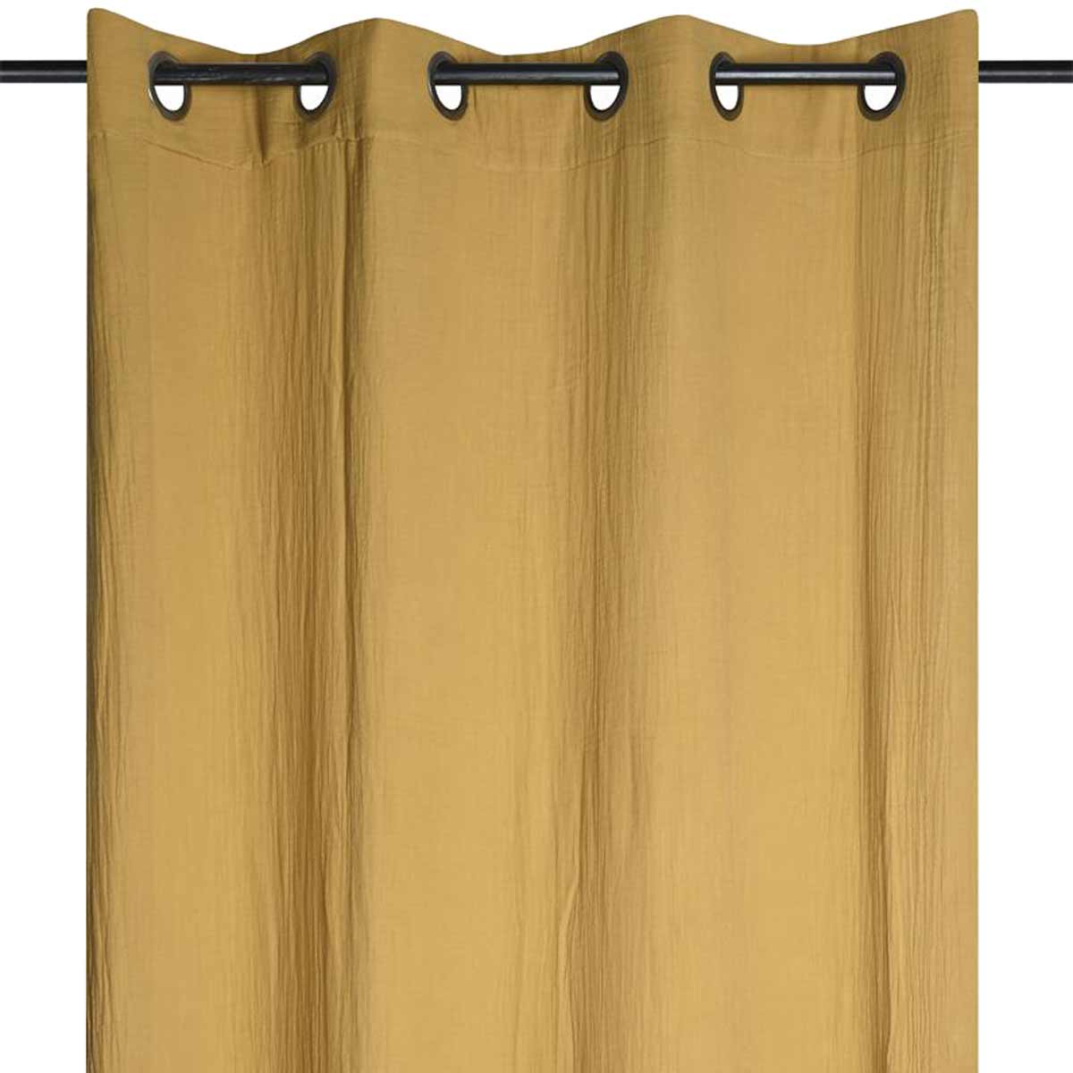 Rideau tamisant  illets en double gaze de coton 260 x 135 cm