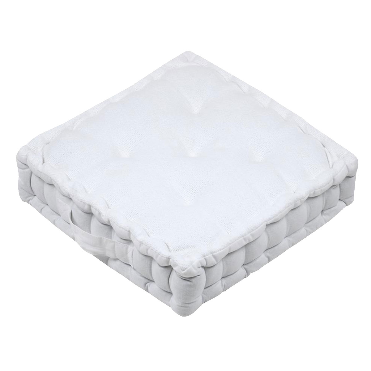 Coussin de Sol en Coton Marlow  Blanc