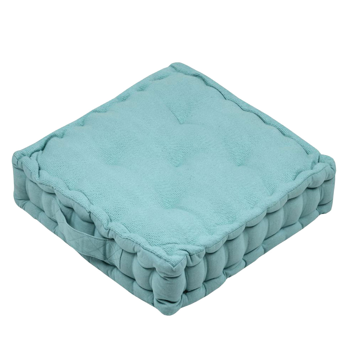 Coussin de Sol en Coton Marlow  Turquoise