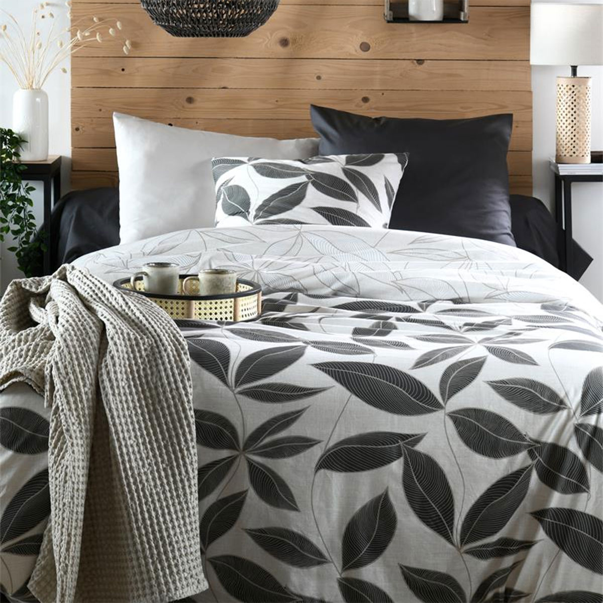Housse de Couette Matisse Naturel en Coton Percale  240 x 220 c