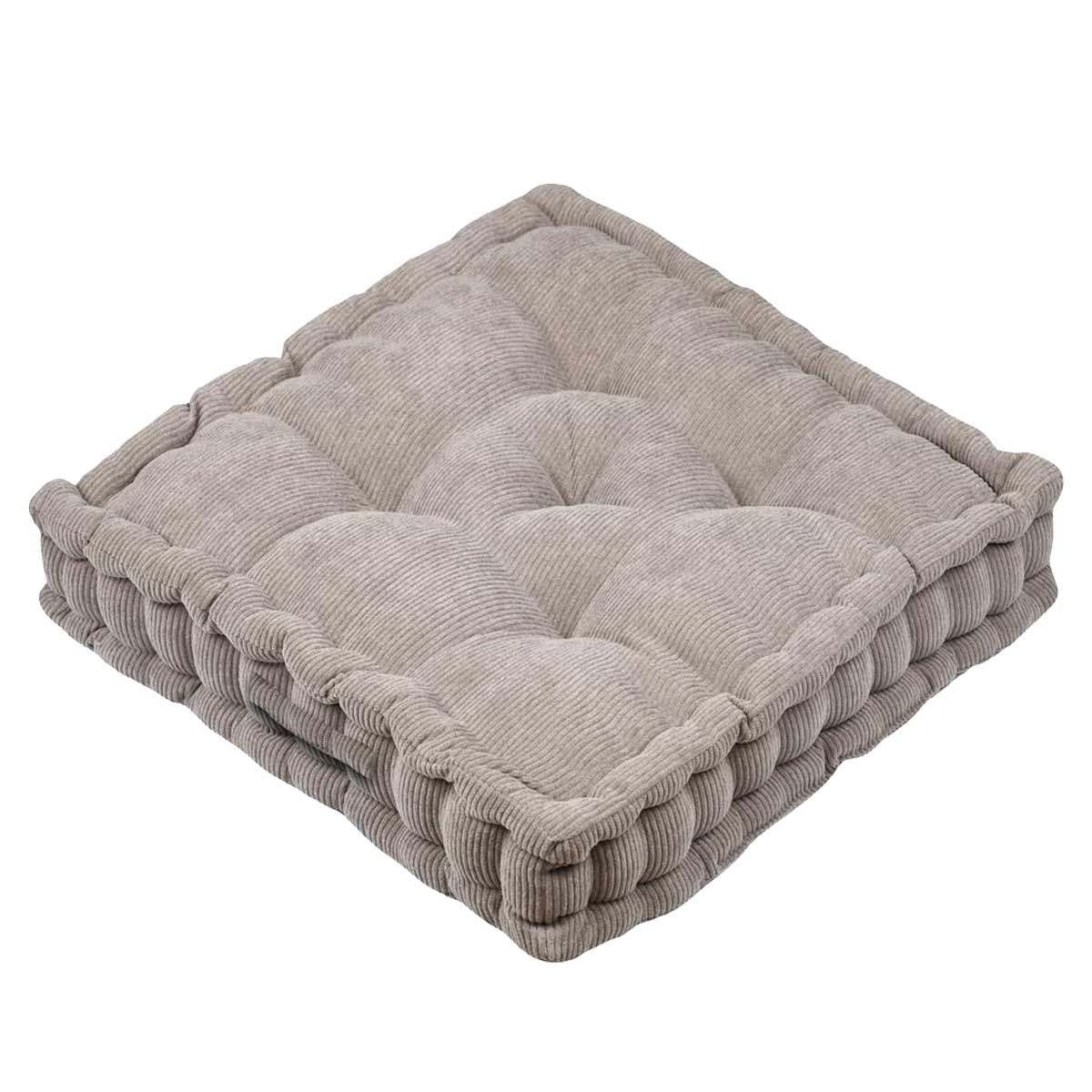 pais Coussin de Sol en Velours Ctel Dandy Taupe