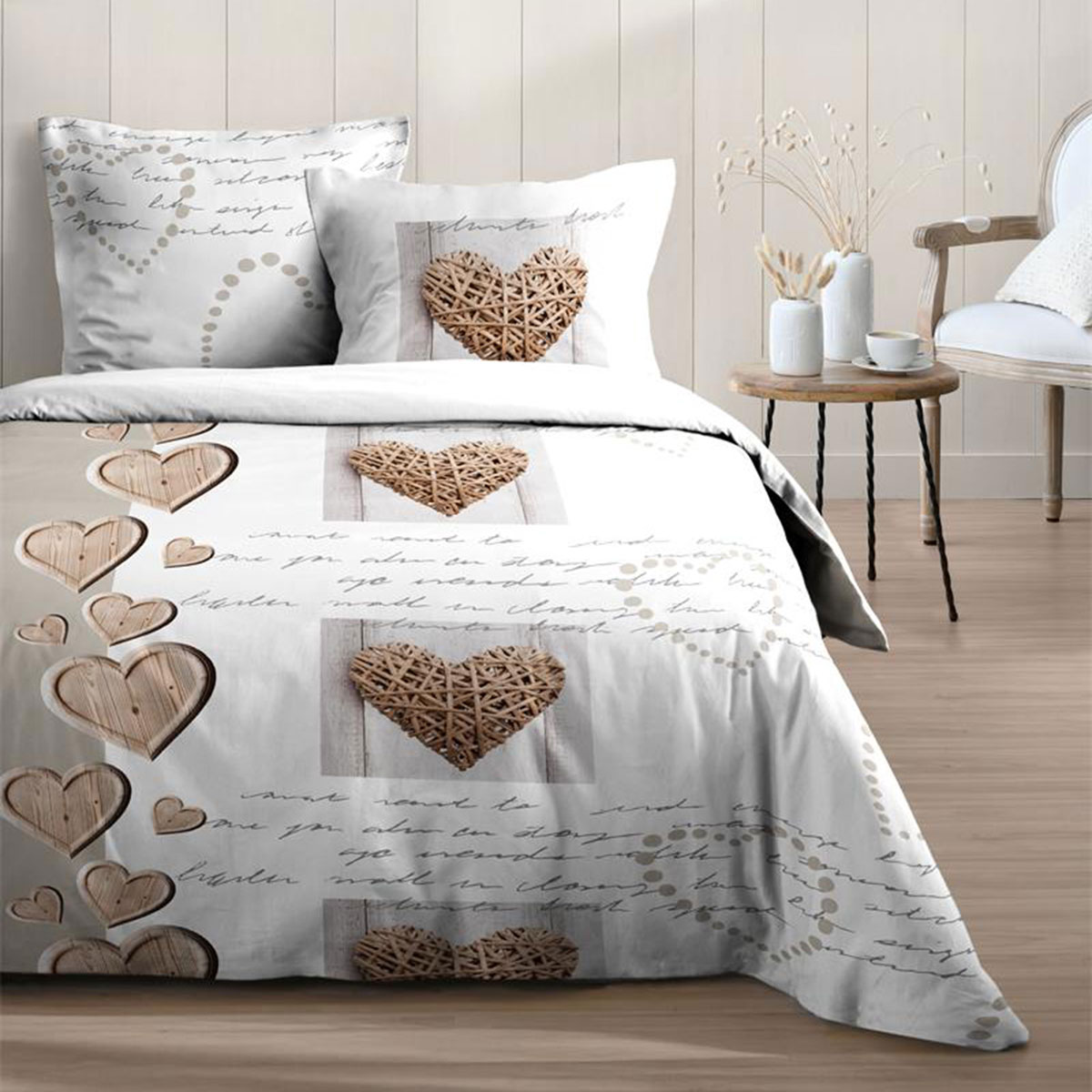 Parure de lit Charming Naturel  240 x 220 cm