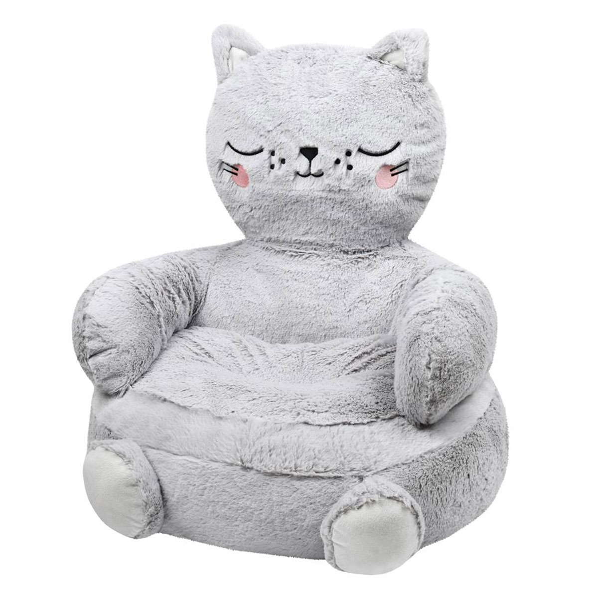 Pouf chat Louisa gris 45 x 45 x 45 cm