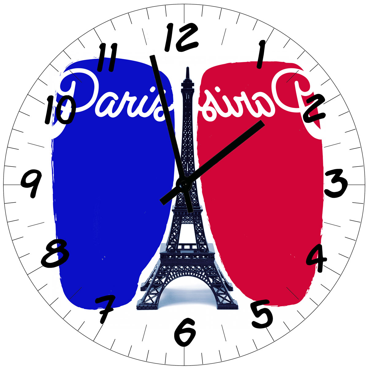 Horloge en verre Paris   29 cm
