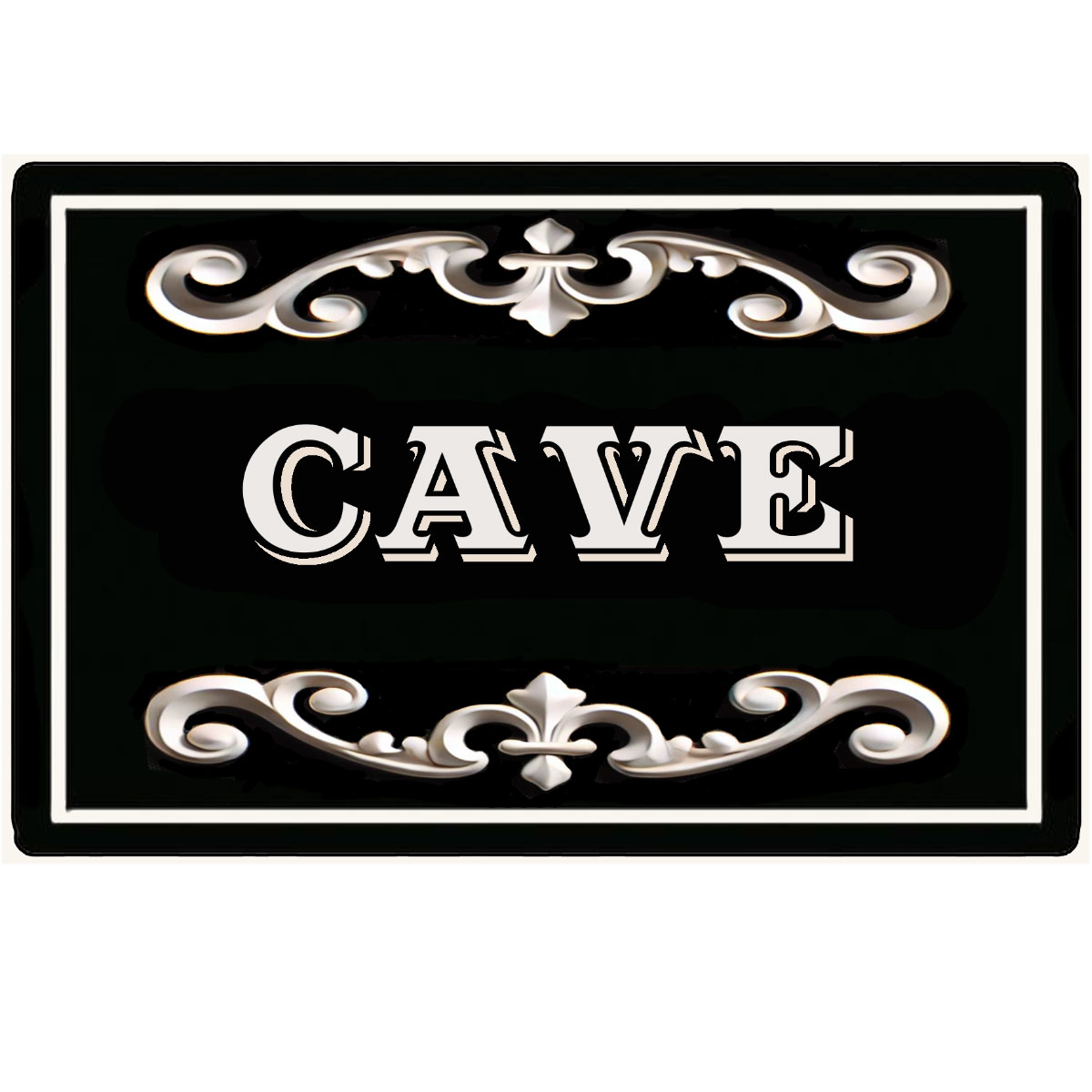 Plaque de Porte en Mtal  Cave