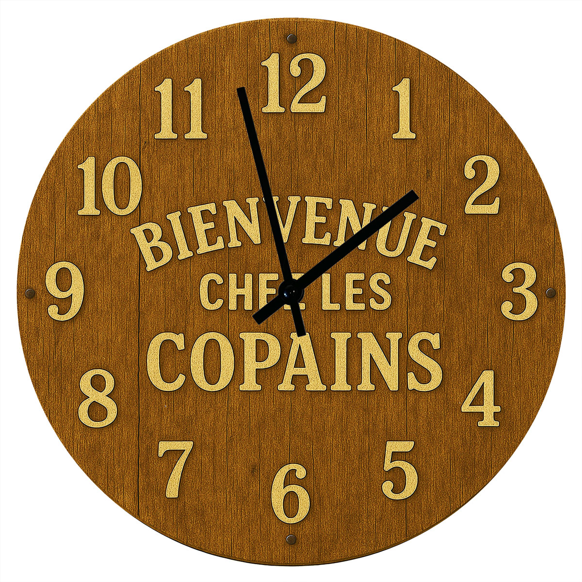 Horloge en verre Bienvenue chez les Copains   29 cm