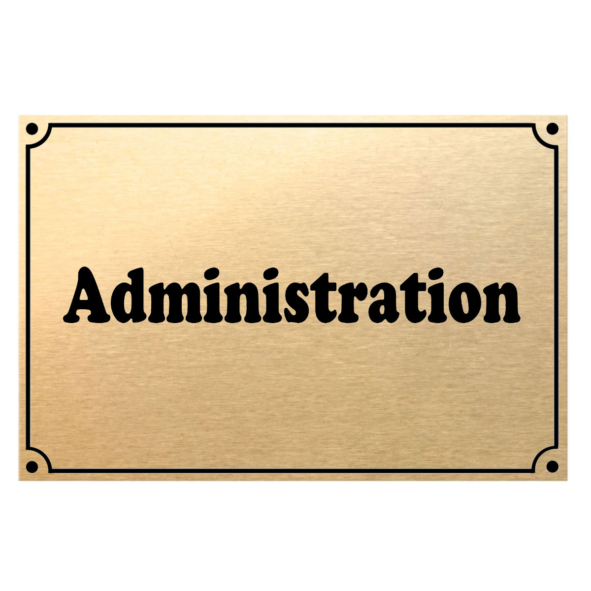 Plaque de porte mtal or  administration  CBKration