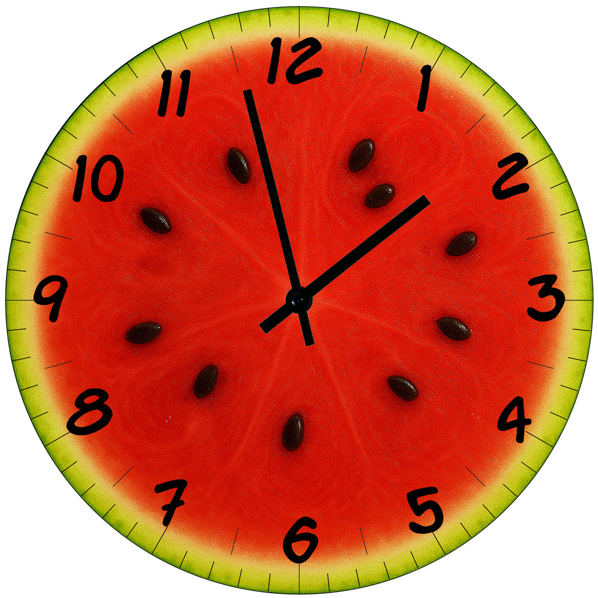 Horloge Ronde en Verre Pastque  29 cm