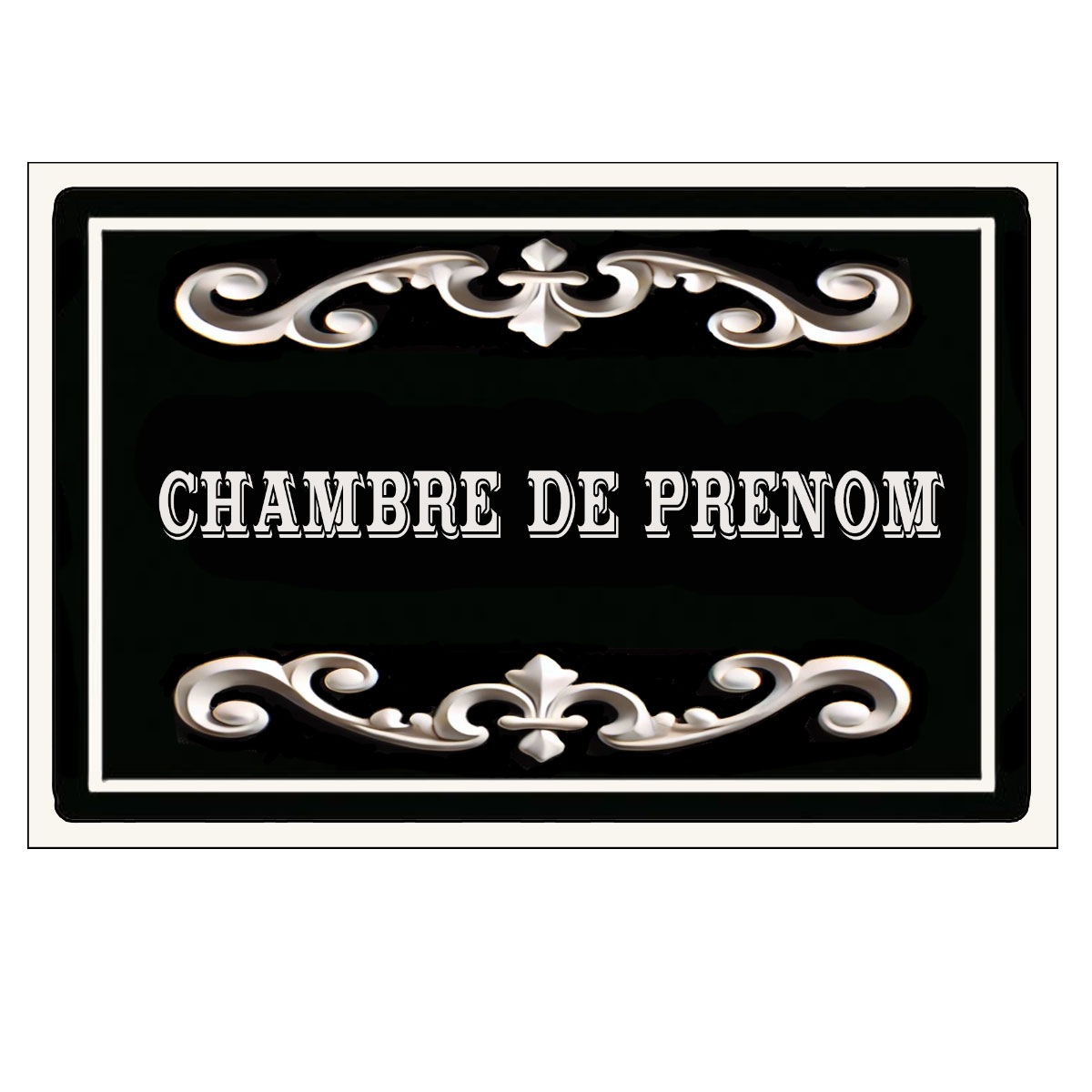 Plaque de Porte en Mtal  Chambre Personnalise