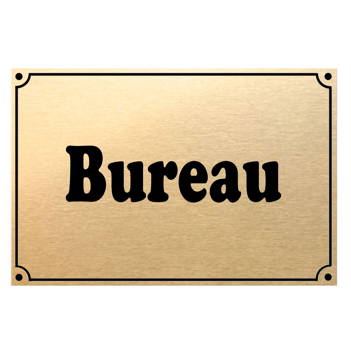 Plaque de porte mtal or  Bureau  CBKration