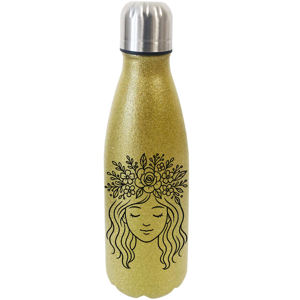 Bouteille isotherme  paillettes dores Luna