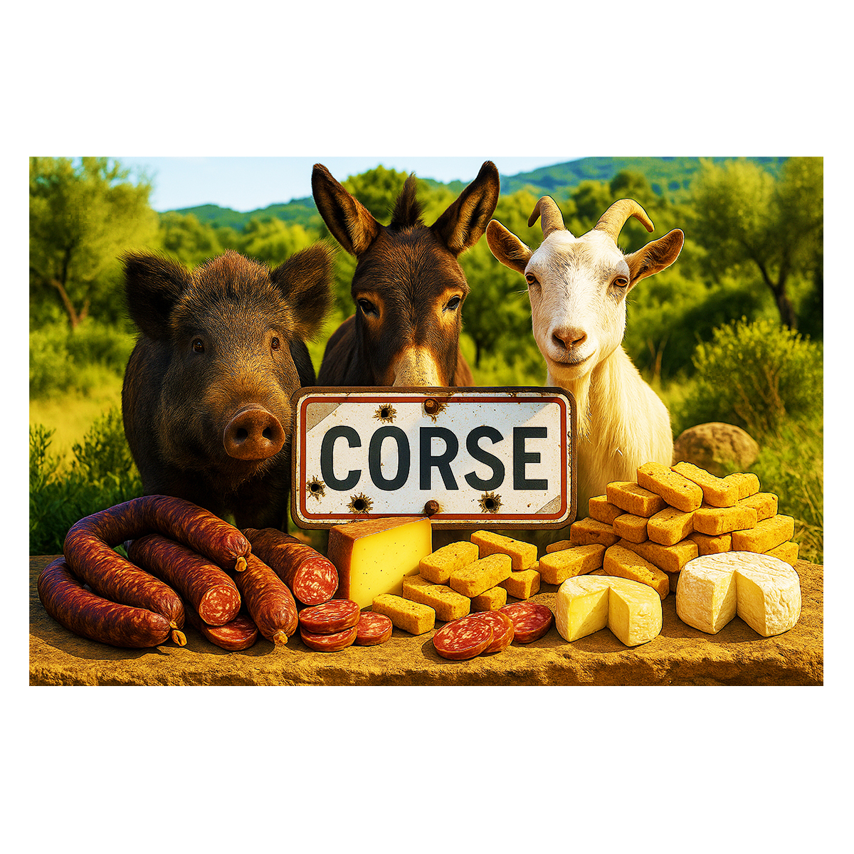 Plaque m�tal Corse 30,5 x 20 cm