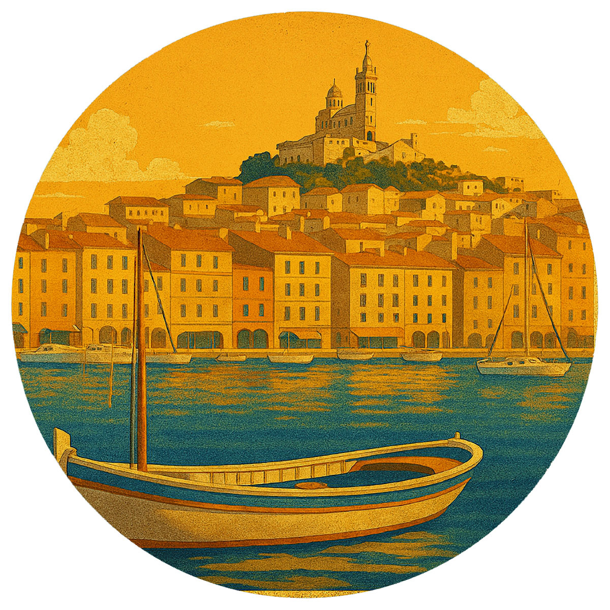 Planche � d�couper ronde en verre Marseille � 30 cm � CBKr�ation