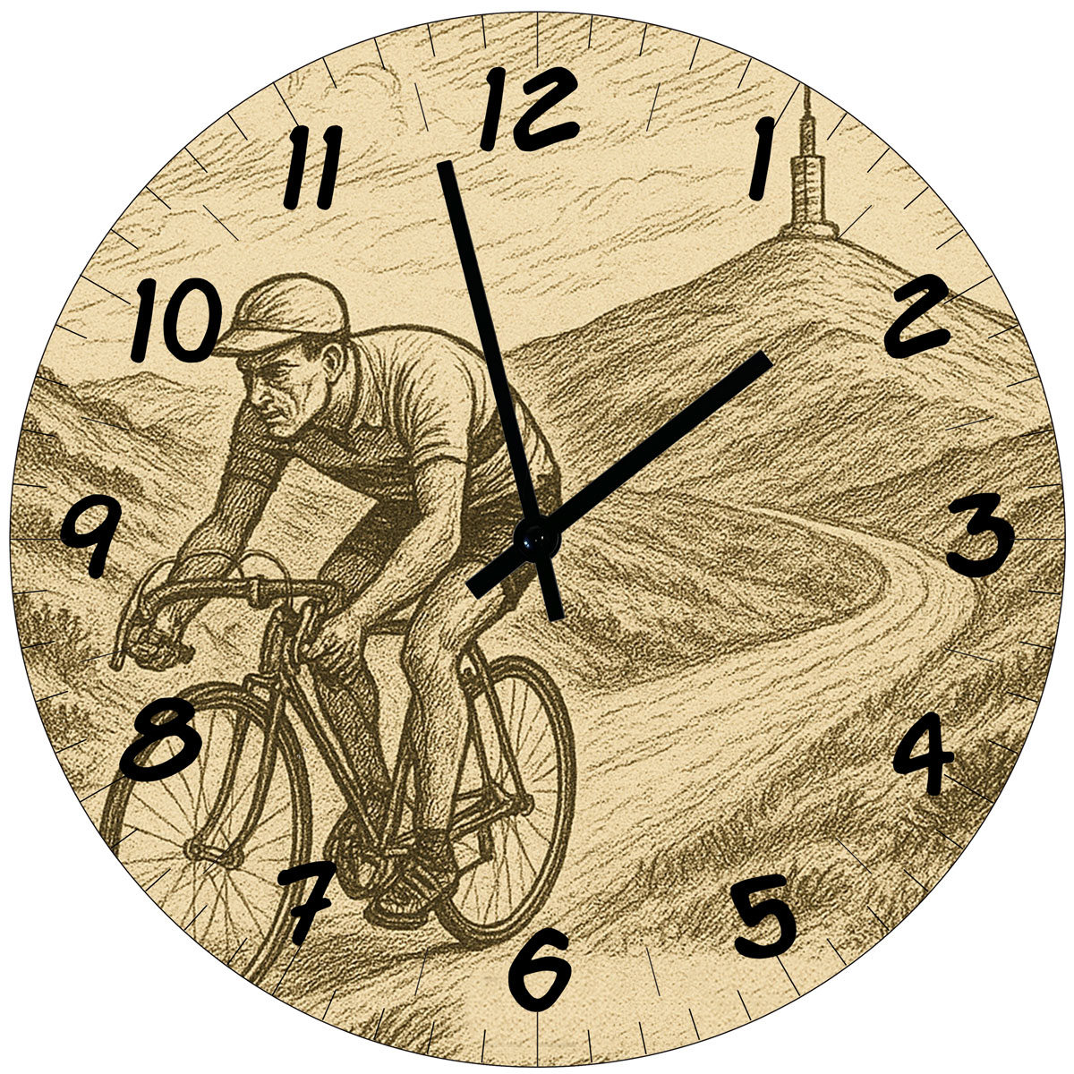 Horloge Murale Cycliste  Monte du Ventoux  CBKration