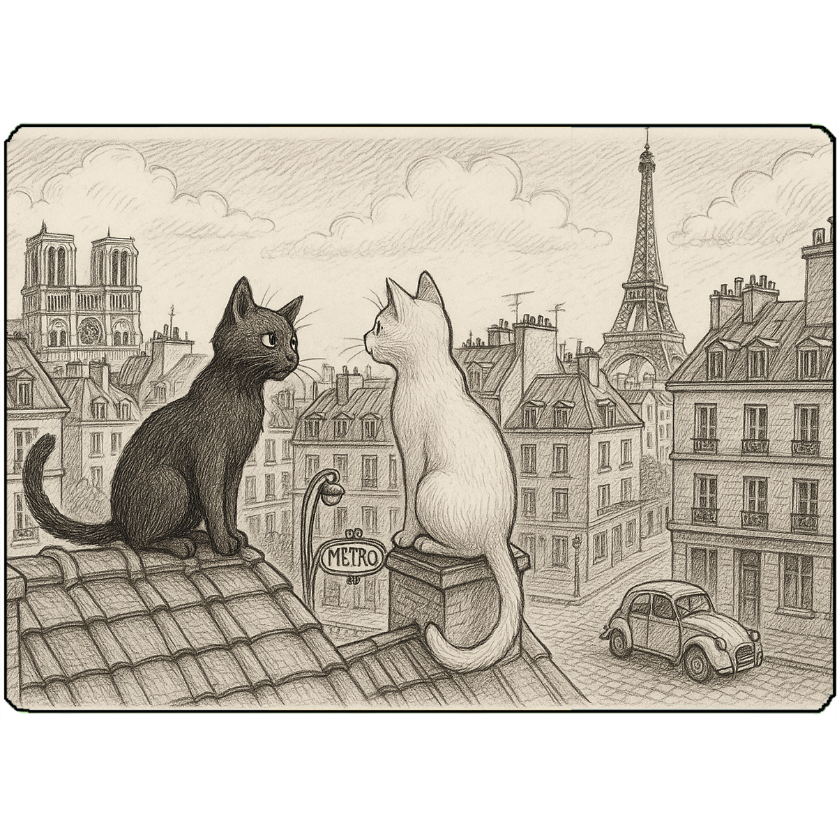 Planche  Dcouper Chats de Paris