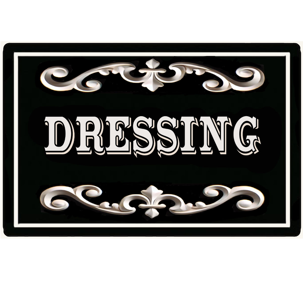 Plaque de Porte en Mtal  Dressing