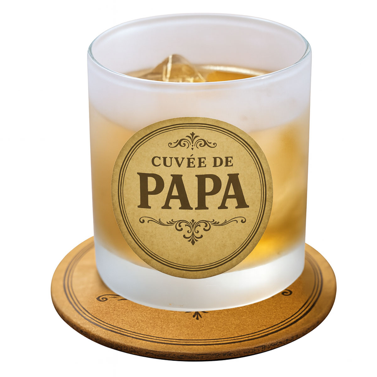Verre avec sous-verre cuve de papa  CBKration