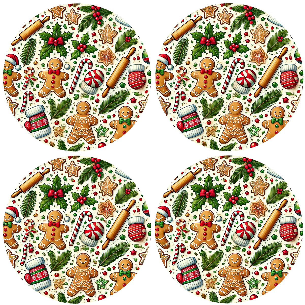Dessous de verres Biscuits au Pain d'pices Cbkreation par 4