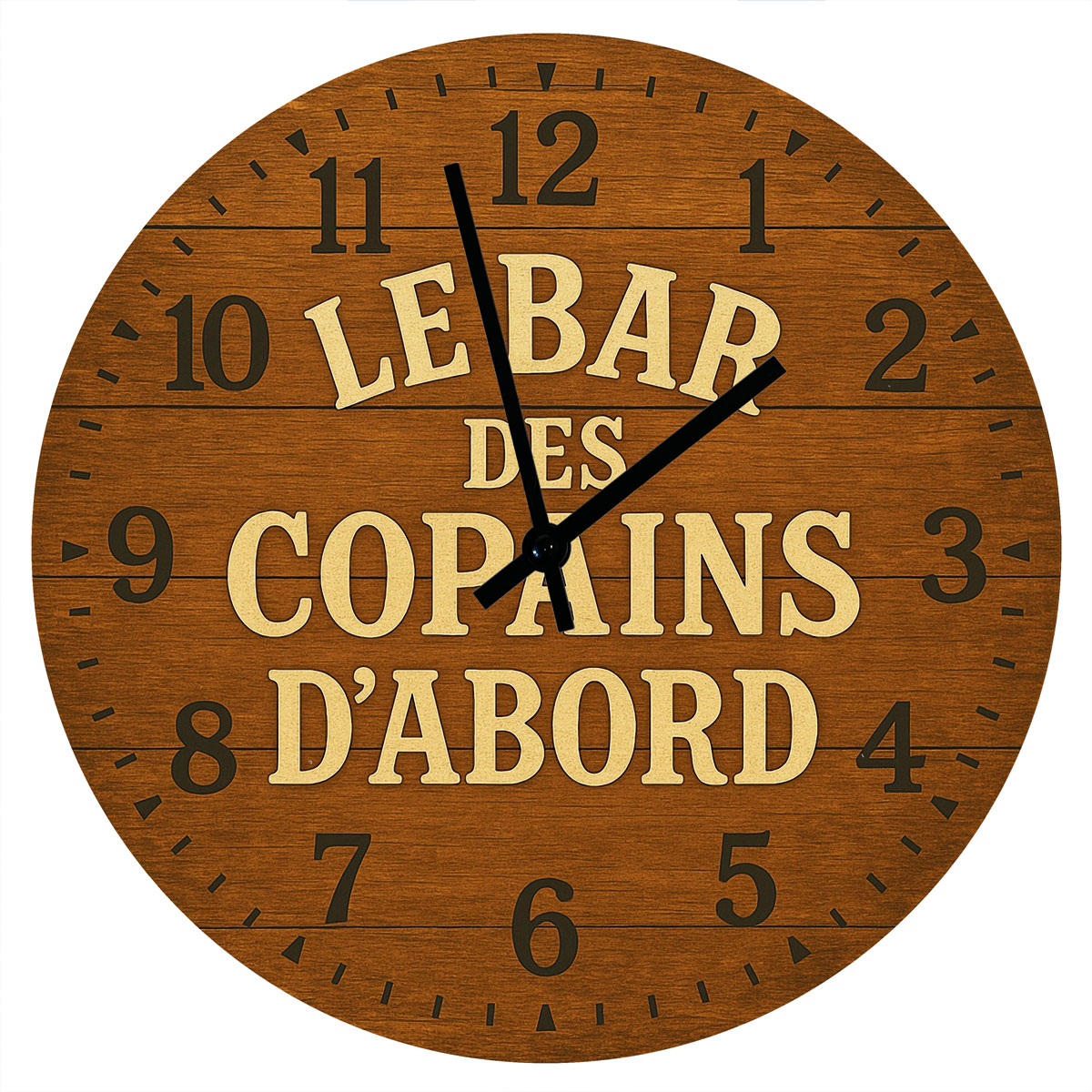 Horloge en verre Le Bar des Copains dabord   29 cm