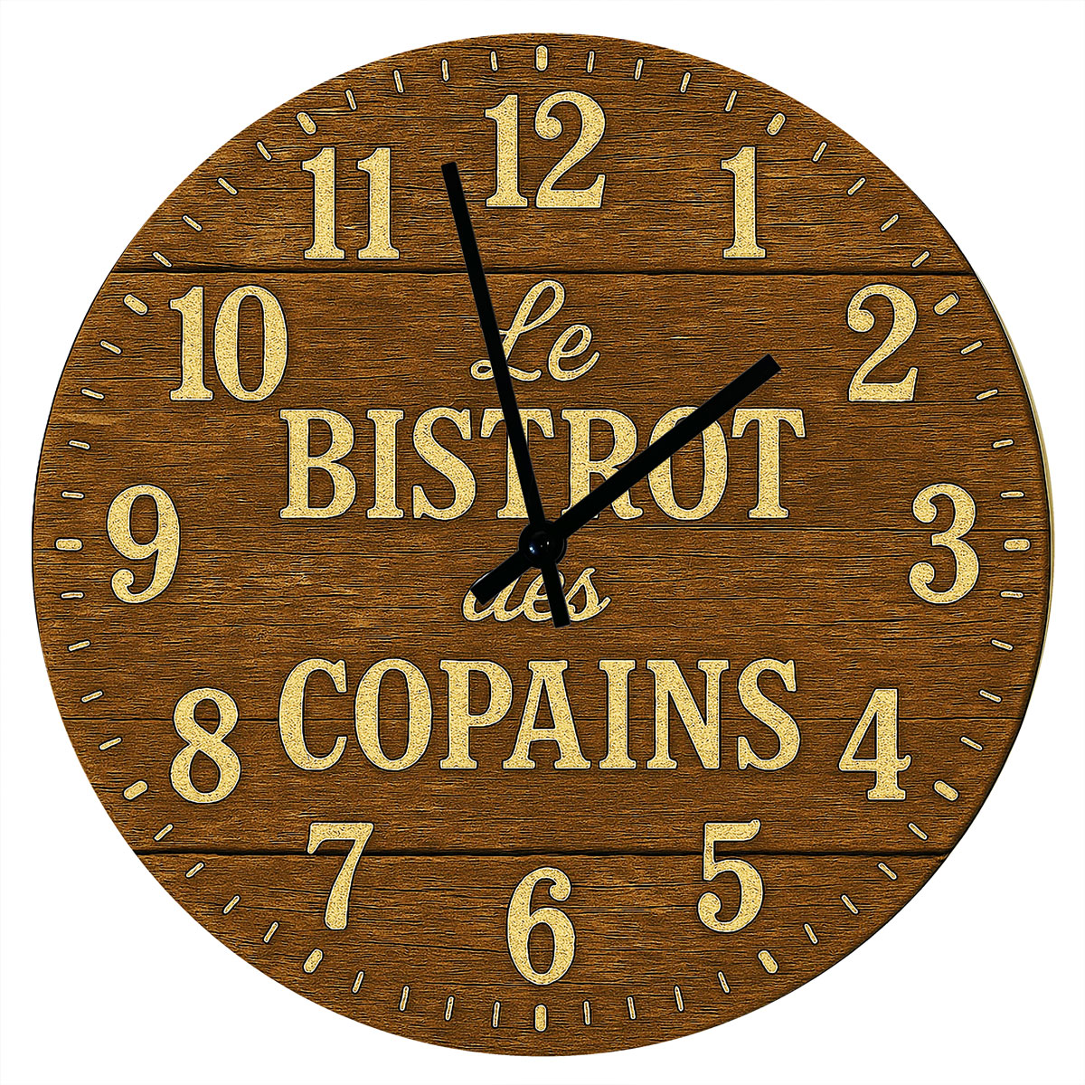 Horloge en verre Le Bistrot des Copains   29 cm