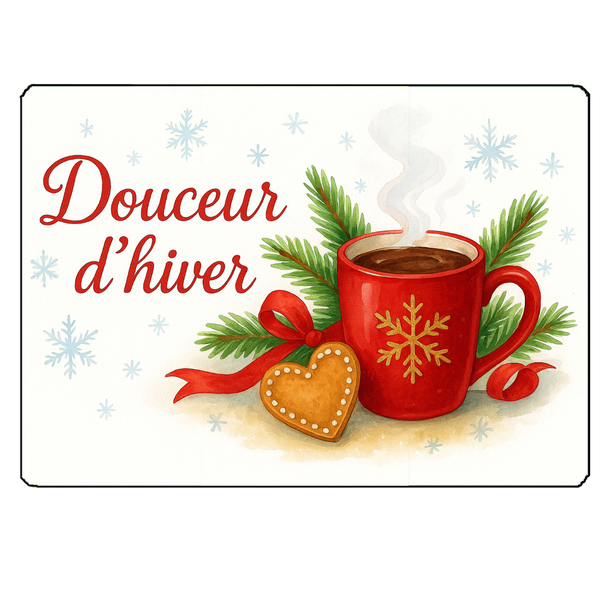 Planche  dcouper en verre  Douceur dhiver