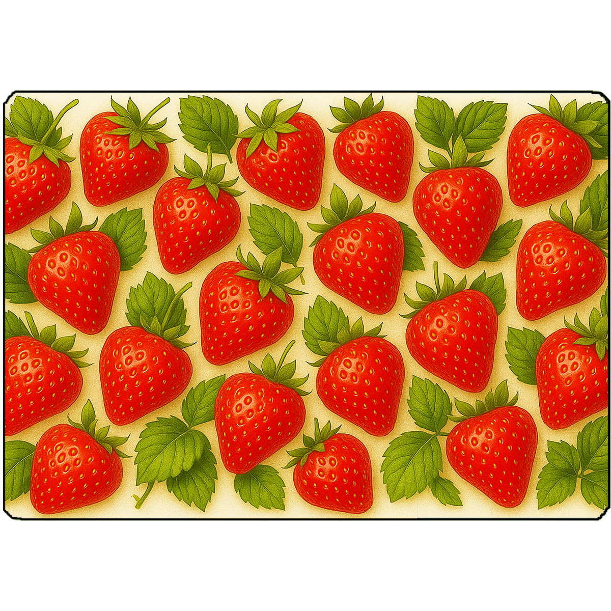 Planche  dcouper dcorative  Fraises  28,5 x 20 cm