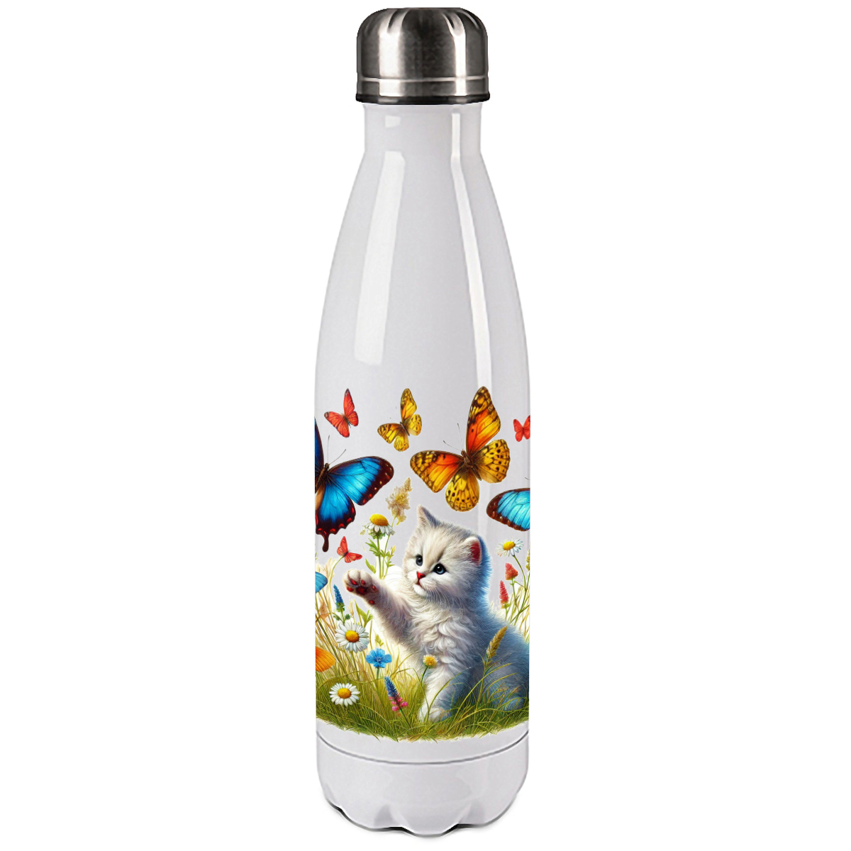 Bouteille isotherme chat et papillons  CBKration 500 ml