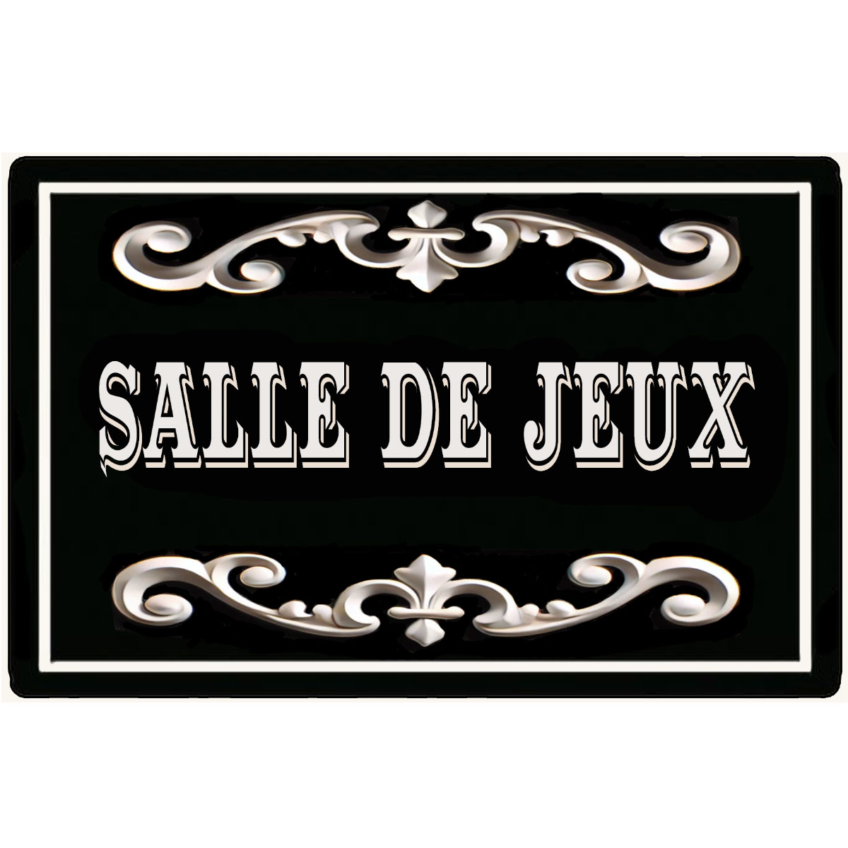 Plaque de Porte en Mtal  Salle de Jeux