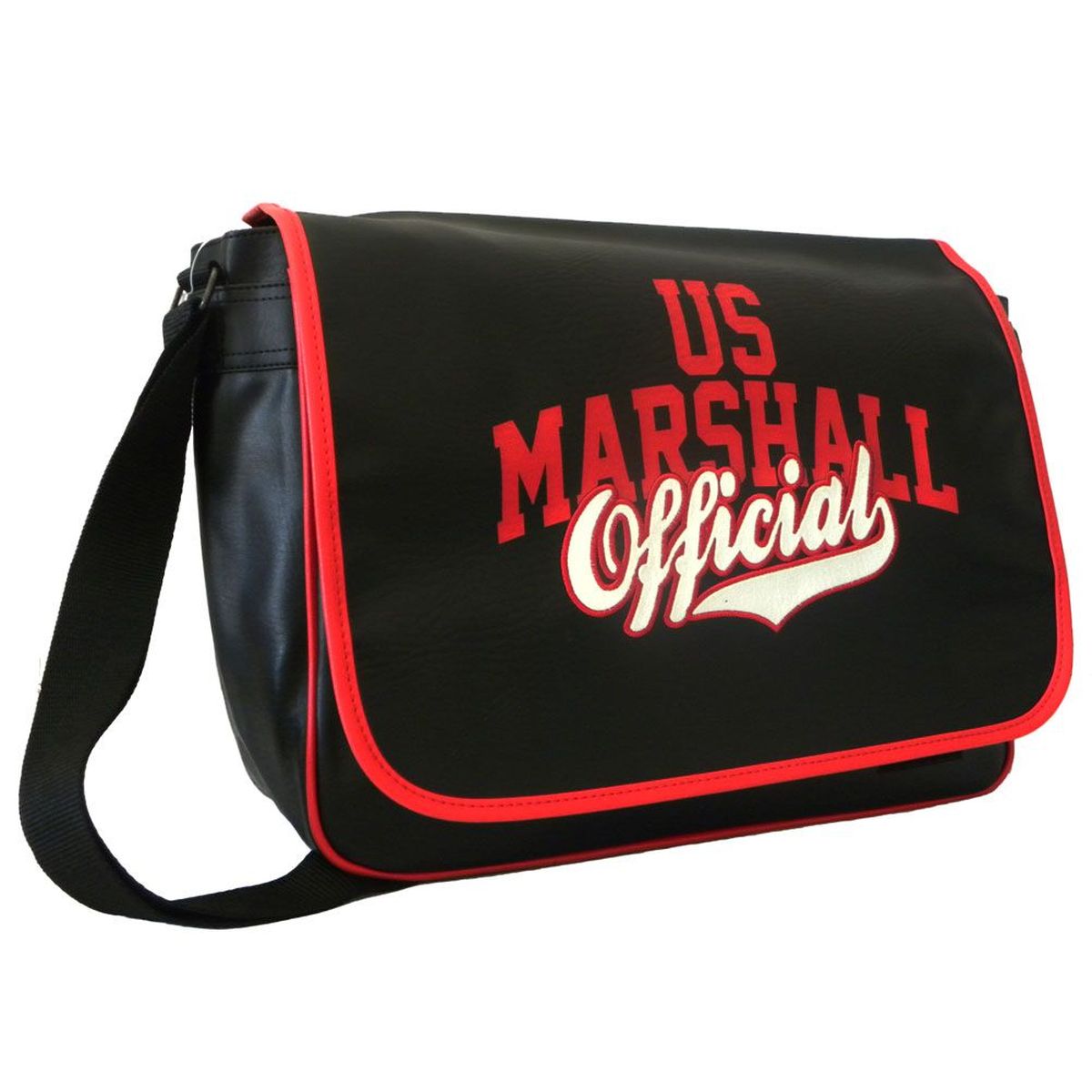 Sac reporter US Marshall noir et rouge