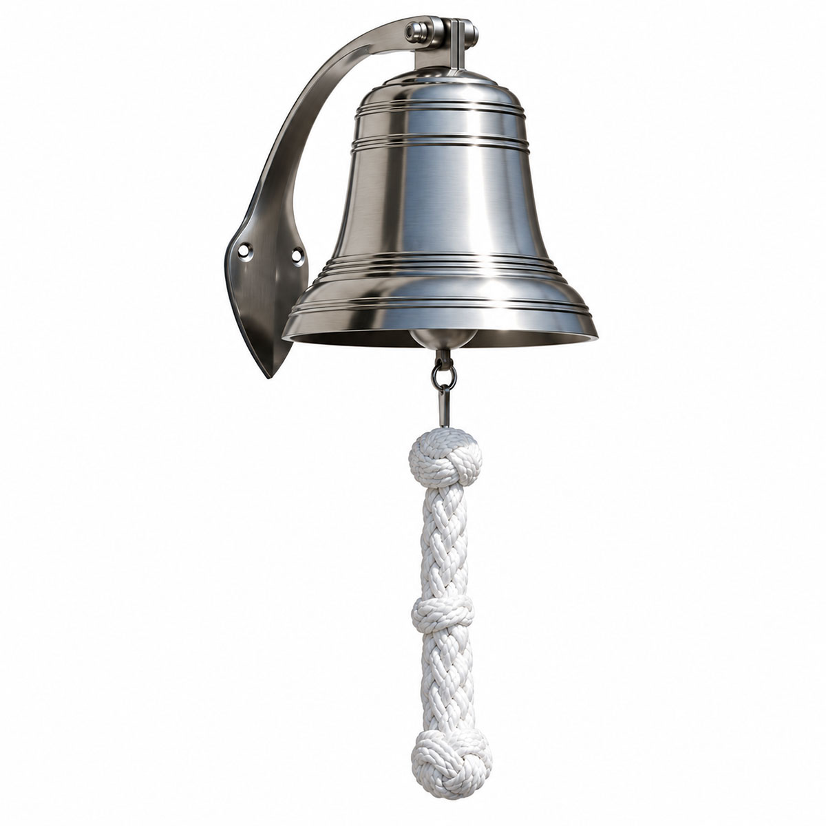 Cloche marine laiton �tam� � 15 cm hauteur 34 cm avec corde