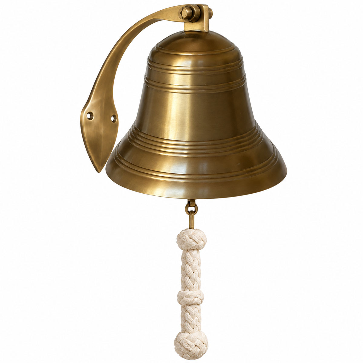 Grande cloche marine laiton vieilli � 30 cm hauteur 40 cm