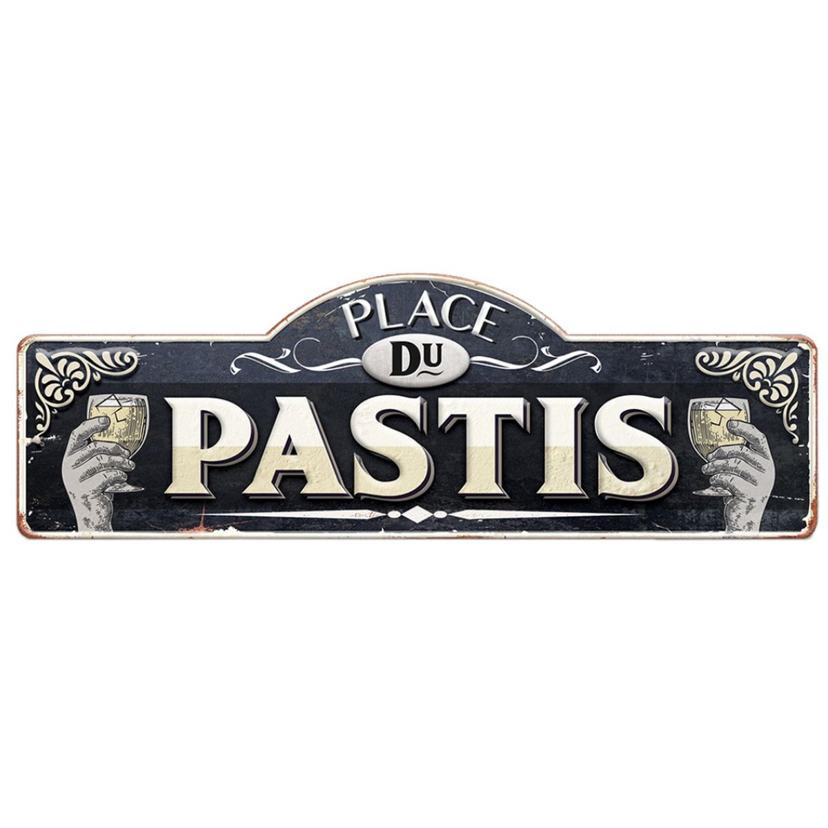 Plaque Dcorative Place du Pastis - 90 cm