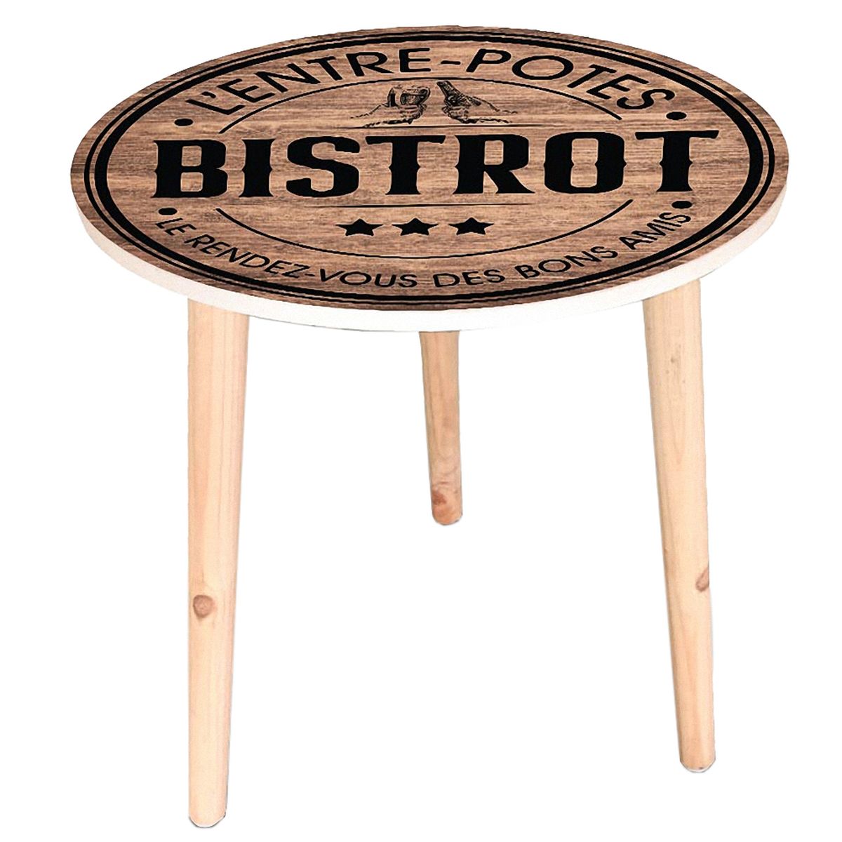 Table d'appoint Bistrot l'Entre Potes - Diamtre 40 cm