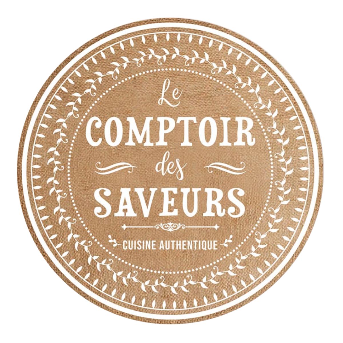 Set de table rond en toile de jute - Le comptoir des saveurs