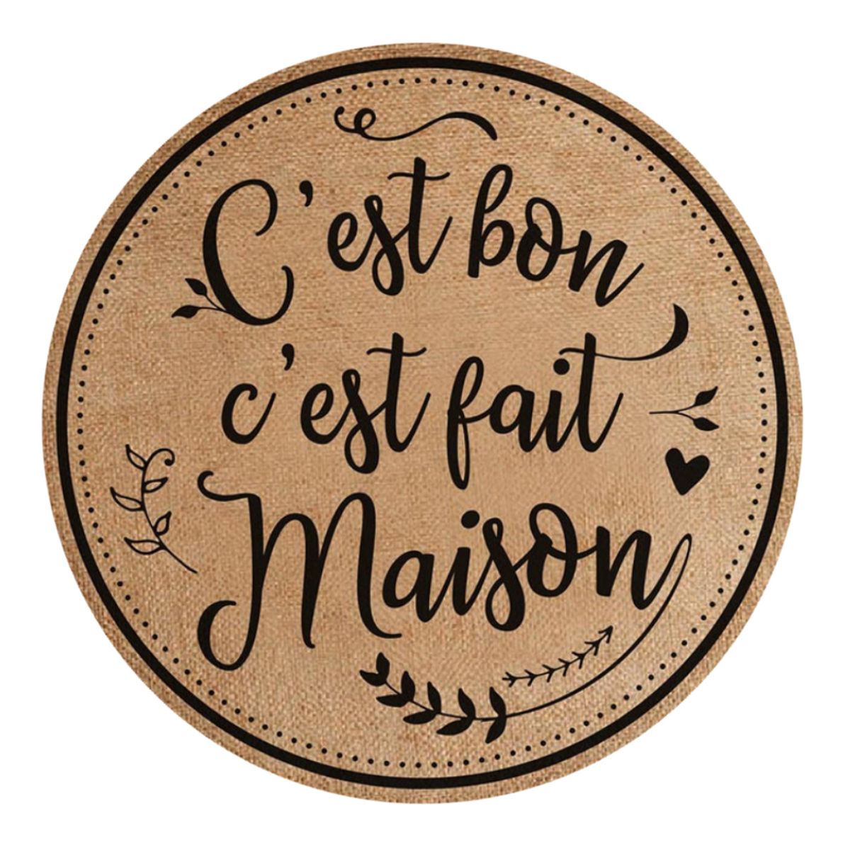 Set de table rond en toile de jute - C'est Bon c'est fait